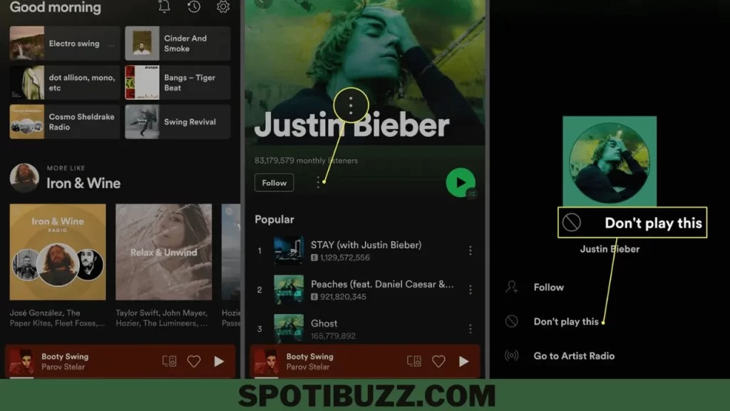 Block an Artist on Spotify Desktop Web Player