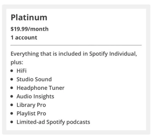 Spotify's Upcoming Platinum HiFi Plan